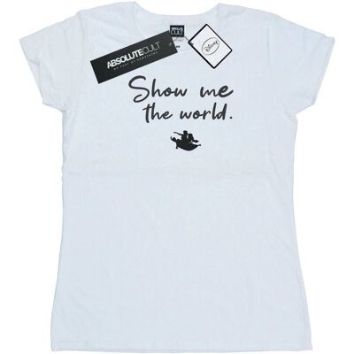 Disney Women's Aladdin Show Me The World T-Shirt White Large Disney Women's Aladdin Show Me The World T-Shirt White Large