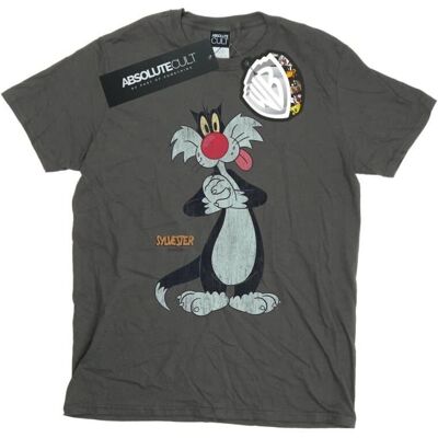 T-shirt Slim Fit Charcoal Sylvester da uomo - Looney Tunes T-shirt Slim Fit Charcoal Sylvester da uomo - Looney Tunes