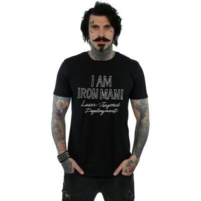 Absolute Cult Marvel I Am Iron Man T-Shirt - Schwarz, Medium, Slim Fit Absolute Cult Marvel I Am Iron Man T-Shirt - Schwarz, Medium, Slim Fit