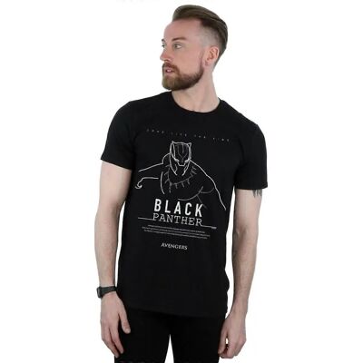 Absolute Cult Marvel Black Panther Lang Lebe Der König T-Shirt - Herren XXX-Large Absolute Cult Marvel Black Panther Lang Lebe Der König T-Shirt - Herren XXX-Large