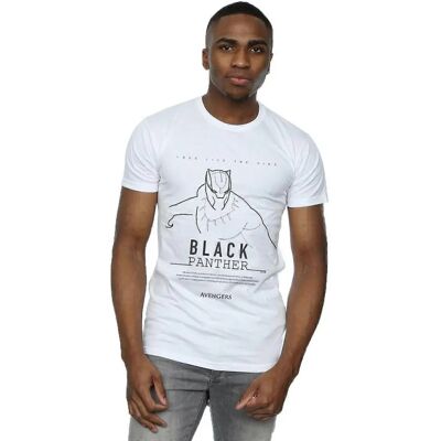 Absolute Cult Marvel Black Panther Slim Fit T-Shirt - Herren Black Panther T-Shirt Absolute Cult Marvel Black Panther Slim Fit T-Shirt - Herren Black Panther T-Shirt