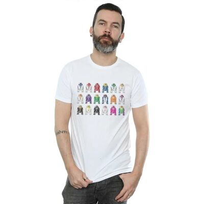 Absolute Cult Star Wars R2 Einheiten Weiß T-Shirt - Herren Slim Fit Absolute Cult Star Wars R2 Einheiten Weiß T-Shirt - Herren Slim Fit