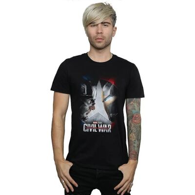 Absolute Cult Marvel Captain America Civil War Poster T-Shirt - Schwarz Absolute Cult Marvel Captain America Civil War Poster T-Shirt - Schwarz