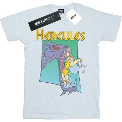 Biały T-Shirt Disney Herkules Hydra Walka - Casual Odzież Biały T-Shirt Disney Herkules Hydra Walka - Casual Odzież