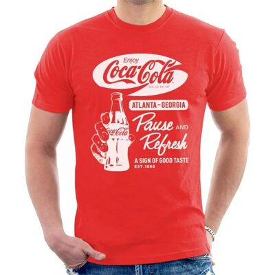 Coca-Cola Pause And Refresh Retro Men's T-Shirt - Men’s Red Tee - Men's T-Shirt Coca-Cola Pause And Refresh Retro Men's T-Shirt - Men’s Red Tee - Men's T-Shirt