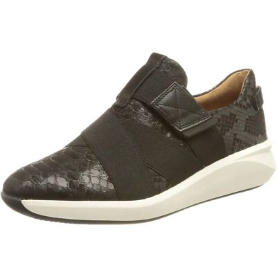 Zapatillas Clarks Un Rio Strap Negra Serpiente - Mujer Zapatillas Clarks Un Rio Strap Negra Serpiente - Mujer