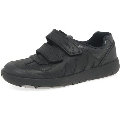 Clarks Rex Stride T Boys Infant School Shoes - Black - Size 8.5 Clarks Rex Stride T Boys Infant School Shoes - Black - Size 8.5