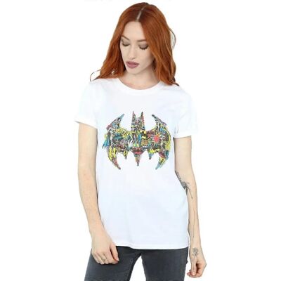 T-shirt DC Comics Batman Batgirl Logo Collage - Kobieta T-shirt DC Comics Batman Batgirl Logo Collage - Kobieta