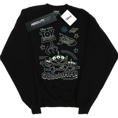 Disney Toy Story Neon Kleine Groene Mannen Sweatshirt - Zwart 5XL Disney Toy Story Neon Kleine Groene Mannen Sweatshirt - Zwart 5XL