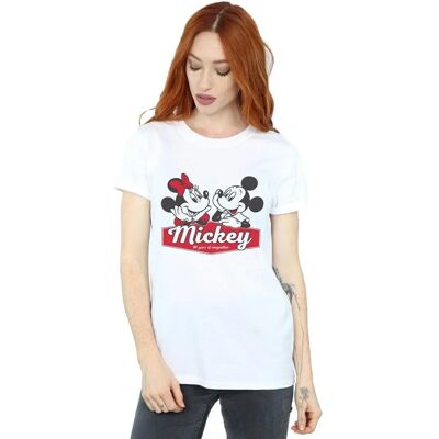 Disney Kobiety Mickie i Minnie 90 Lat Boyfriend T-shirt Disney Kobiety Mickie i Minnie 90 Lat Boyfriend T-shirt