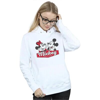 Disney Kobiety Mickey Minnie 90 Lat Bluza z Kapturem Biała Disney Kobiety Mickey Minnie 90 Lat Bluza z Kapturem Biała