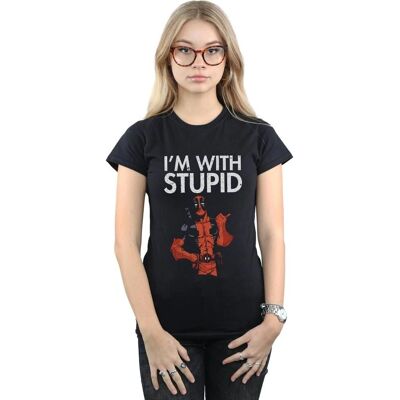 Absolute Cult Marvel Deadpool Women's Black Slim Fit T-Shirt Absolute Cult Marvel Deadpool Women's Black Slim Fit T-Shirt