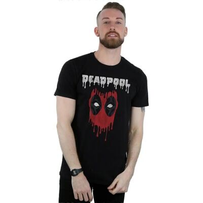 Absolute Cult Marvel Deadpool Tropfender Kopf T-Shirt - Schwarz XXL Absolute Cult Marvel Deadpool Tropfender Kopf T-Shirt - Schwarz XXL