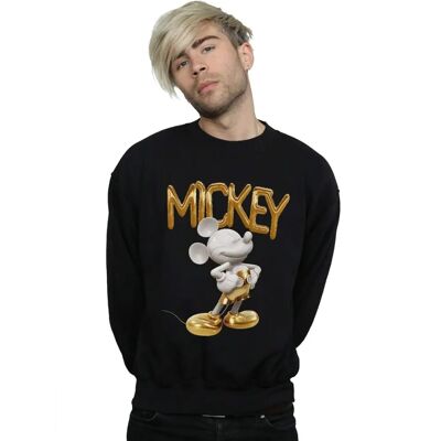 Disney Mickey Mouse Gouden Standbeeld Sweatshirt - Heren Zwart Disney Mickey Mouse Gouden Standbeeld Sweatshirt - Heren Zwart