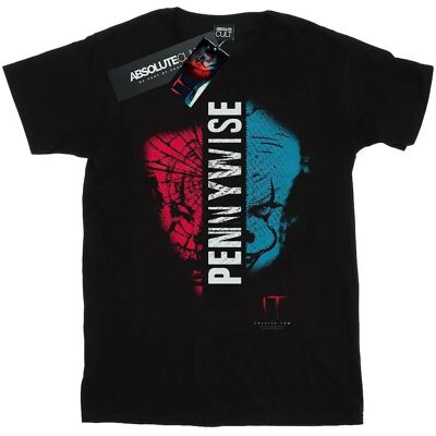 Absolute Cult Es Kapitel 2 Pennywise Geteilter Gesicht Herren Schwarzes T-Shirt - Produktart Absolute Cult Es Kapitel 2 Pennywise Geteilter Gesicht Herren Schwarzes T-Shirt - Produktart