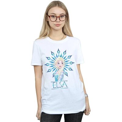 Disney Elsa Schneeflocke Weiß T-Shirt - Lässig Disney Elsa Schneeflocke Weiß T-Shirt - Lässig