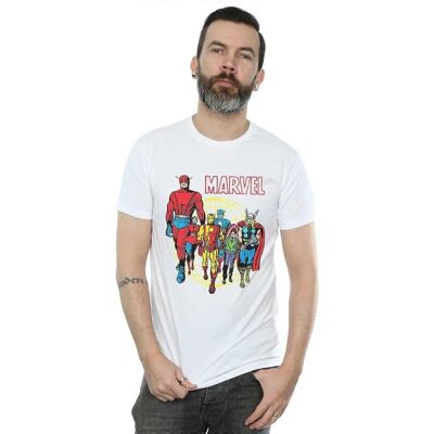 Marvel Atlas Group T-Shirt - Herren Weiß Slim Fit Marvel Atlas Group T-Shirt - Herren Weiß Slim Fit