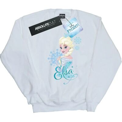 Bluza Disney Elsa Śnieżynki - Kobieta Biała Ciężki Bawełna Bluza Disney Elsa Śnieżynki - Kobieta Biała Ciężki Bawełna