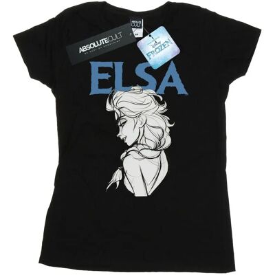 Disney Frozen Elsa Profile Sketch T-Shirt - Black - Women's Disney Frozen Elsa Profile Sketch T-Shirt - Black - Women's