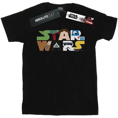 Star Wars Heren Personage Logo T-Shirt - T-Shirt Star Wars Heren Personage Logo T-Shirt - T-Shirt