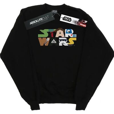 Felpa con Logo Personaggio Star Wars Uomo - Absolute Cult Felpa con Logo Personaggio Star Wars Uomo - Absolute Cult