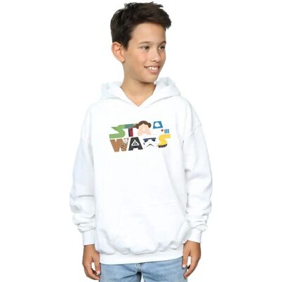 Star Wars Jongens Personage Logo Hoodie Wit - Kapuzen Hoodie voor 7-8 Jaar Star Wars Jongens Personage Logo Hoodie Wit - Kapuzen Hoodie voor 7-8 Jaar