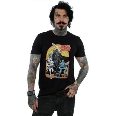 Star Wars heren vintage strip-scène T-shirt - T-shirt Star Wars heren vintage strip-scène T-shirt - T-shirt