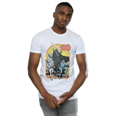 Star Wars Witte XL Vintage Stripscène T-Shirt Star Wars Witte XL Vintage Stripscène T-Shirt