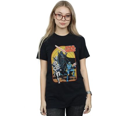 Star Wars Damen/Vintage Comic Szene Baumwoll Boyfriend T-Shirt Star Wars Damen/Vintage Comic Szene Baumwoll Boyfriend T-Shirt