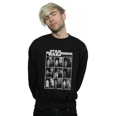Absolute Cult Star Wars Herren Schwarzes Sweatshirt - Klasse der Action-Figuren Absolute Cult Star Wars Herren Schwarzes Sweatshirt - Klasse der Action-Figuren