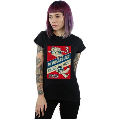 Disney Three Little Pigs Wolf T-Shirt Black XX-Large Disney Three Little Pigs Wolf T-Shirt Black XX-Large