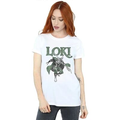 Marvel Loki Scepter Boyfriend T-Shirt - Casual Marvel Kleidung Marvel Loki Scepter Boyfriend T-Shirt - Casual Marvel Kleidung