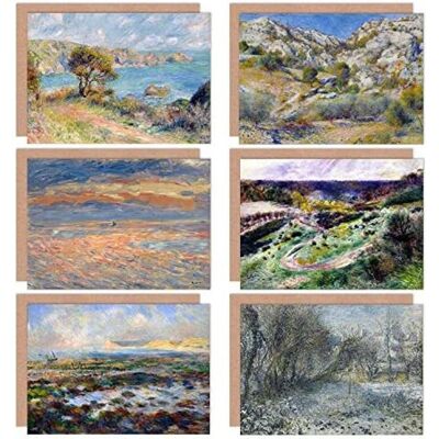 Artery8 - Pierre-Auguste Renoir Snow - Blue - Greeting Card Artery8 - Pierre-Auguste Renoir Snow - Blue - Greeting Card