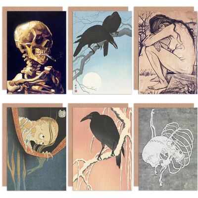 Artery8 - Hokusai Koson Van Gogh - 6 Cards - Greeting Cards Artery8 - Hokusai Koson Van Gogh - 6 Cards - Greeting Cards