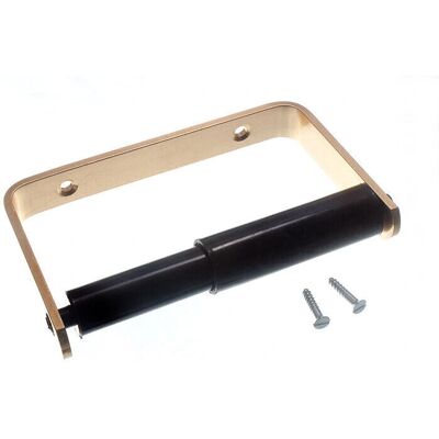 Onestopdiy Brass Plated Aluminium Toilet Roll Holder - Bathroom Accessory Onestopdiy Brass Plated Aluminium Toilet Roll Holder - Bathroom Accessory