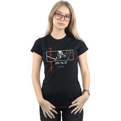 Star Wars Kylo Ren Katakana Art Stripe Black T-Shirt Star Wars Kylo Ren Katakana Art Stripe Black T-Shirt