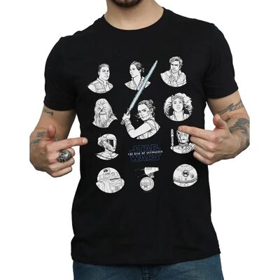 Absolute Cult Star Wars Der Aufstieg der Skywalker Widerstand Charcter Line Up Mono Herren T-Shirt Absolute Cult Star Wars Der Aufstieg der Skywalker Widerstand Charcter Line Up Mono Herren T-Shirt