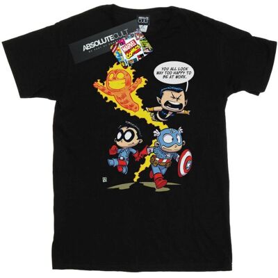 Absolute Cult Marvel Avengers Cartoon T-Shirt - Herren Schwarz XXL Absolute Cult Marvel Avengers Cartoon T-Shirt - Herren Schwarz XXL