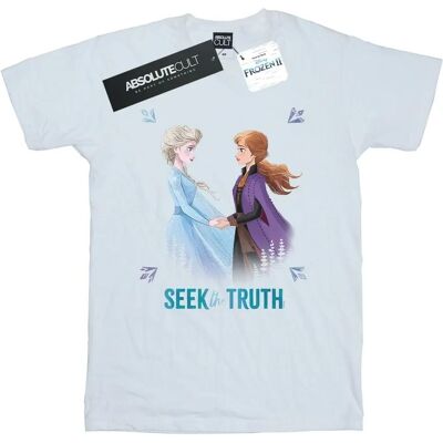 Disney Elsa Anna Frozen 2 Bawełniana Koszulka Boyfriend Biały S Disney Elsa Anna Frozen 2 Bawełniana Koszulka Boyfriend Biały S