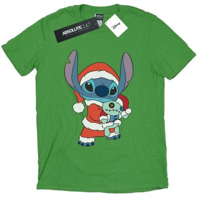 Disney Stitch Kerst Katoenen Boyfriend T-Shirt Irish Green Disney Stitch Kerst Katoenen Boyfriend T-Shirt Irish Green