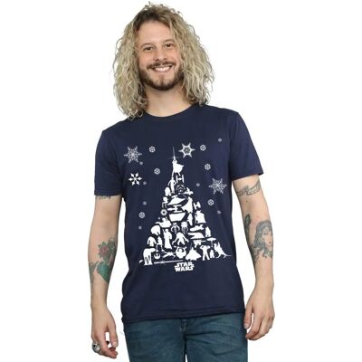 Star Wars Dunkelblau M Rundhals T-Shirt - Weihnachtsbaum Star Wars Dunkelblau M Rundhals T-Shirt - Weihnachtsbaum