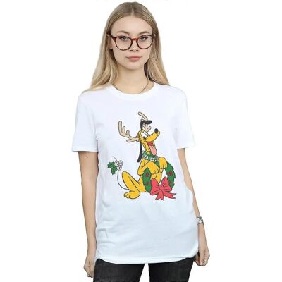 Disney Pluto Weihnachts Rentier Boyfriend T-Shirt Disney Pluto Weihnachts Rentier Boyfriend T-Shirt