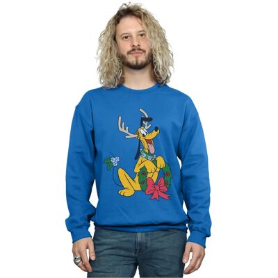 Disney Pluto Kerstsweatshirt - Heren - Royalblauw - XXL Disney Pluto Kerstsweatshirt - Heren - Royalblauw - XXL