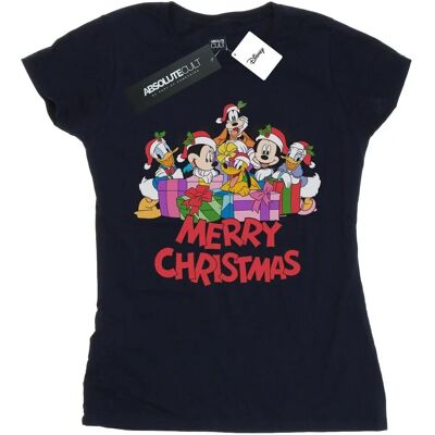 Disney Mickey Mouse Kerst Navy Slim Fit T-Shirt Disney Mickey Mouse Kerst Navy Slim Fit T-Shirt