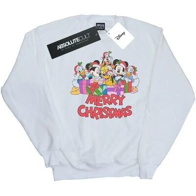 Disney Mickey Mouse Kersttrui - Ronde hals, Lange mouwen, Wit Disney Mickey Mouse Kersttrui - Ronde hals, Lange mouwen, Wit