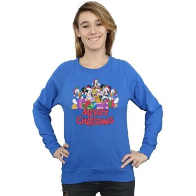 Disney Mickey Mouse Kersttrui - Lange mouwen, Ronde hals, Koninklijk blauw - Trui Disney Mickey Mouse Kersttrui - Lange mouwen, Ronde hals, Koninklijk blauw - Trui