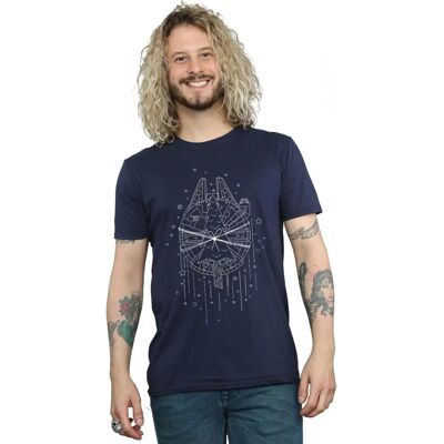 Absolute Cult Star Wars Millennium Falcon Dunkelblau XX-Large T-Shirt Absolute Cult Star Wars Millennium Falcon Dunkelblau XX-Large T-Shirt