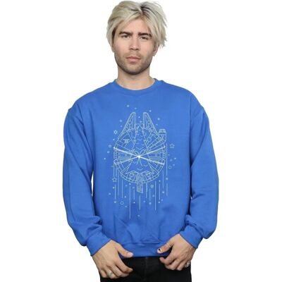 Königsblau Star Wars Millennium Falcon Sweatshirt - Herren Weihnachten Königsblau Star Wars Millennium Falcon Sweatshirt - Herren Weihnachten