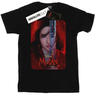Disney Mulan Damen Schwarzes T-Shirt - Freizeit Passform Disney Mulan Damen Schwarzes T-Shirt - Freizeit Passform