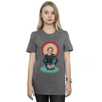 David Bowie Kneeling Halo Cotton Boyfriend T-Shirt - Grey - T-Shirt David Bowie Kneeling Halo Cotton Boyfriend T-Shirt - Grey - T-Shirt